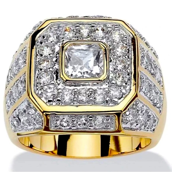 Trendy Cz Rhinestone Studded Ring - Picture 1 of 2